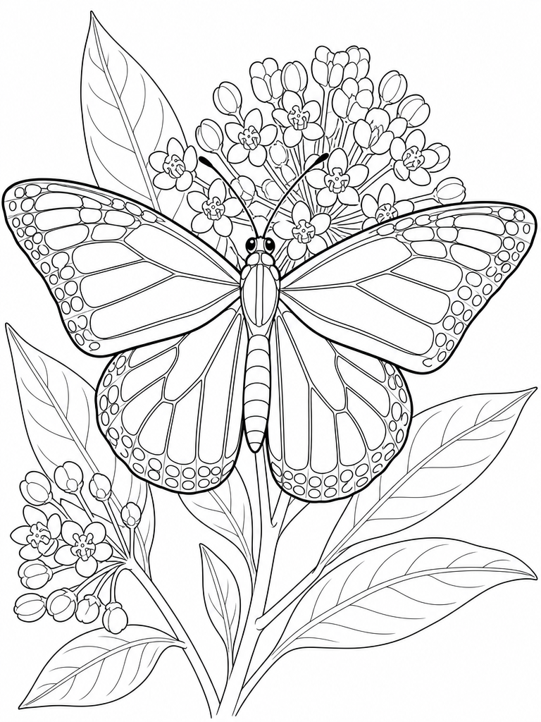 Monarch coloring page
