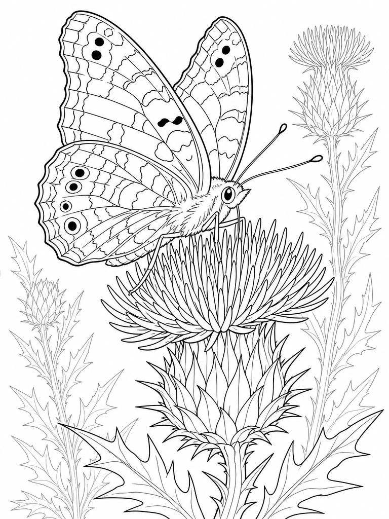 Painted Lady coloring page