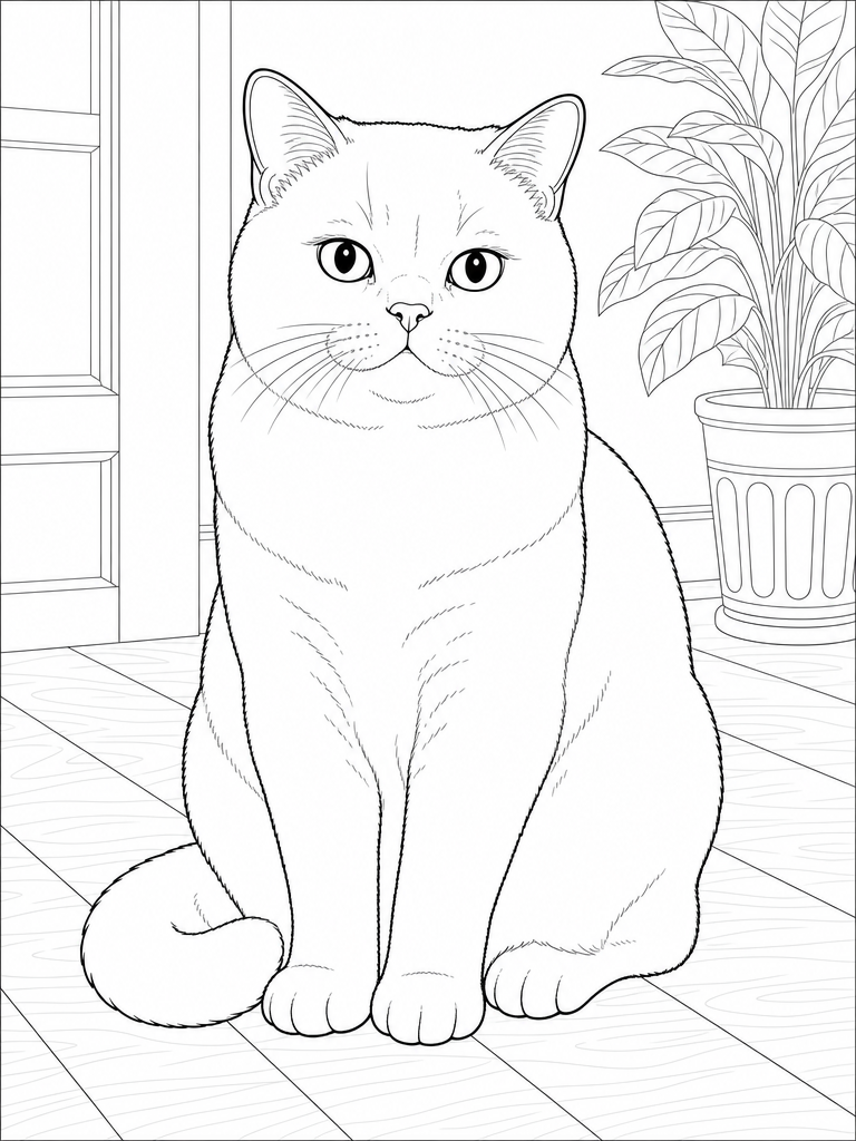 British Shorthair coloring page