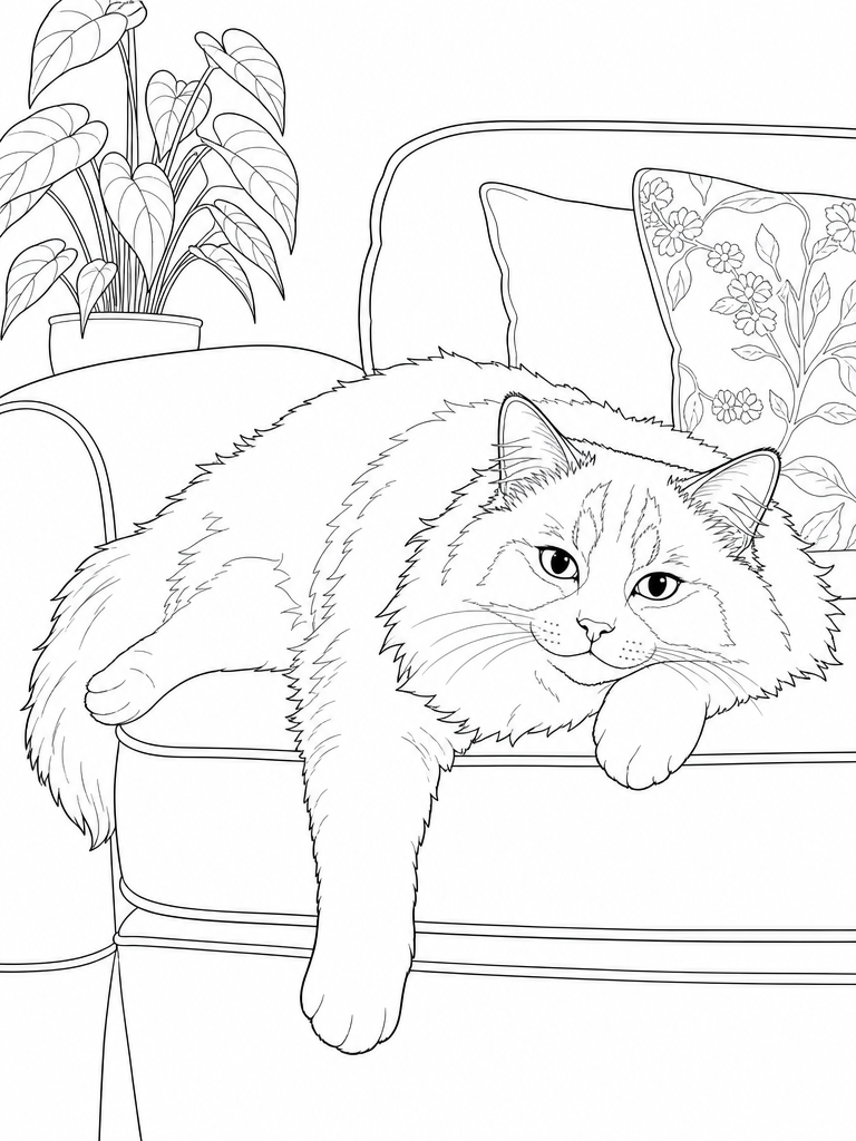 Ragdoll coloring page
