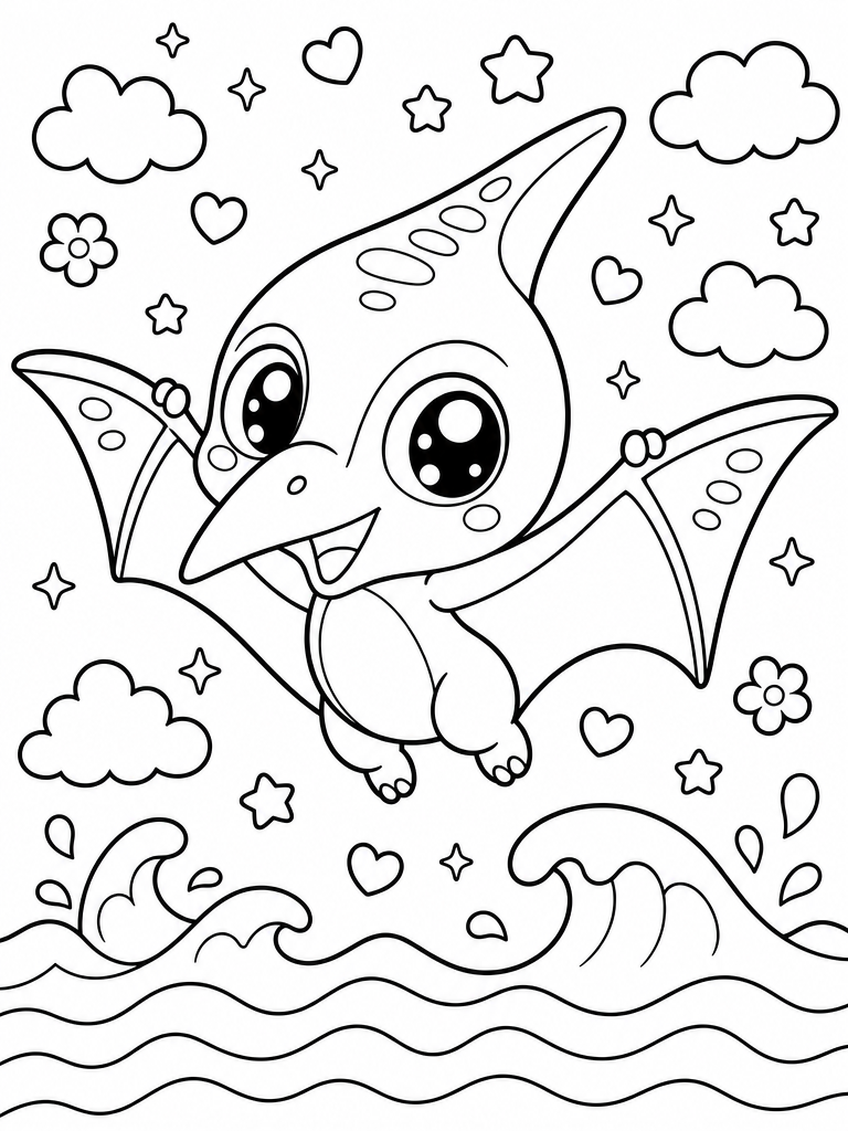 Pteranodon coloring page