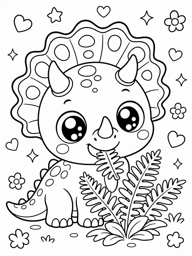 Triceratops coloring page