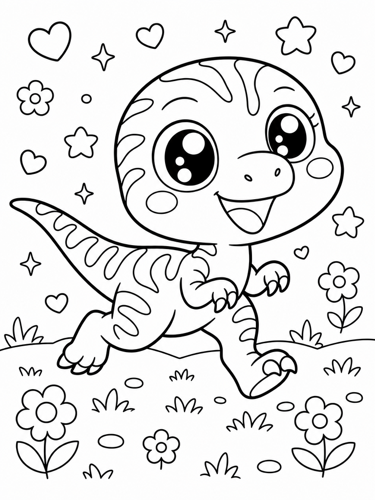 Velociraptor coloring page