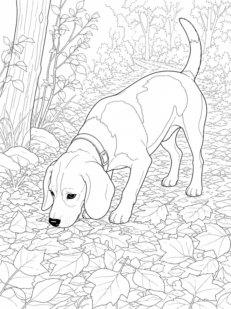 Beagle coloring page