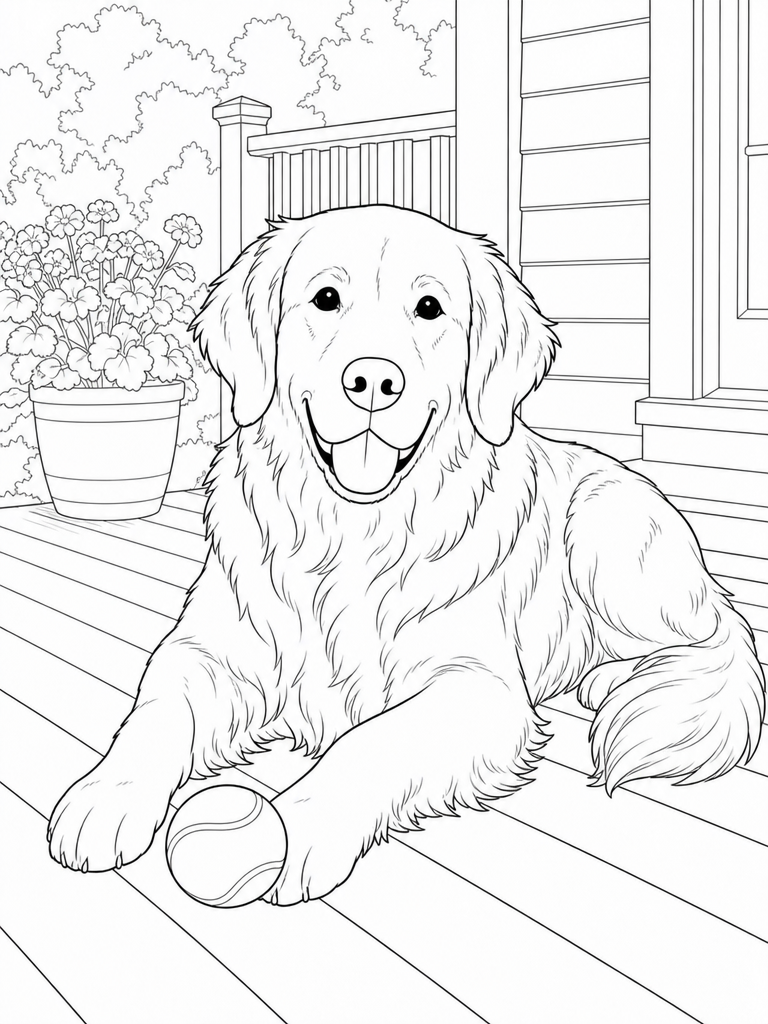 Golden Retriever coloring page