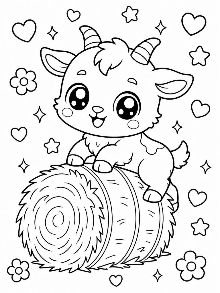 Goat coloring page