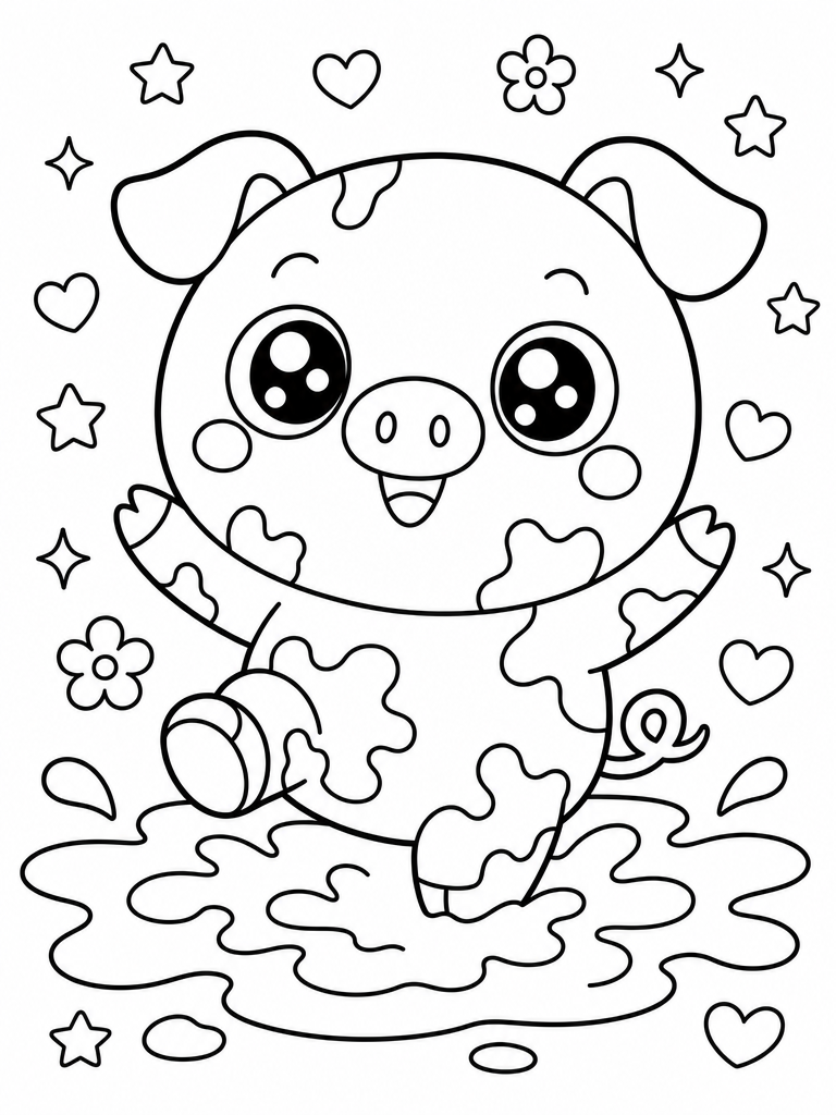 Pig coloring page