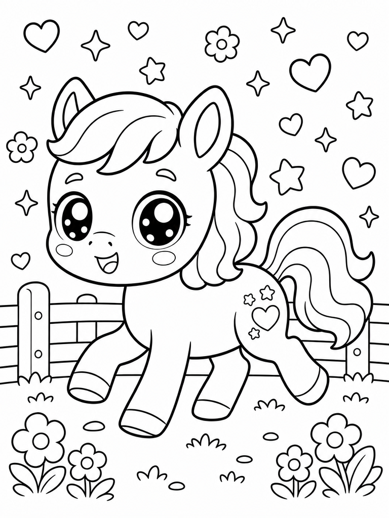 Pony coloring page