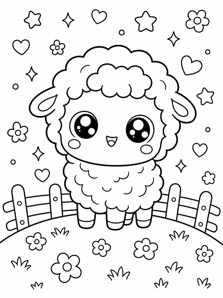 Sheep coloring page