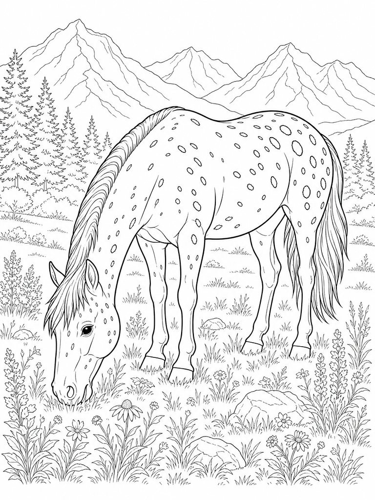 Appaloosa coloring page