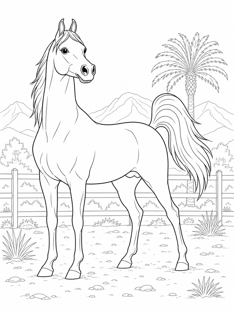 Arabian Horse coloring page