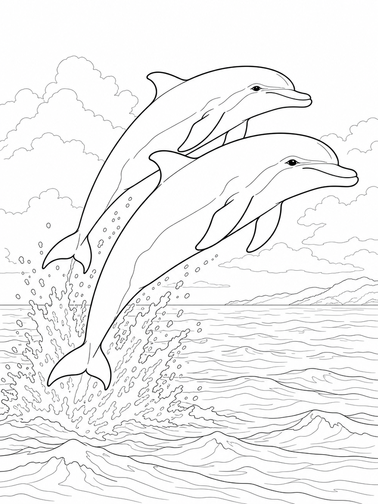 Bottlenose Dolphin coloring page