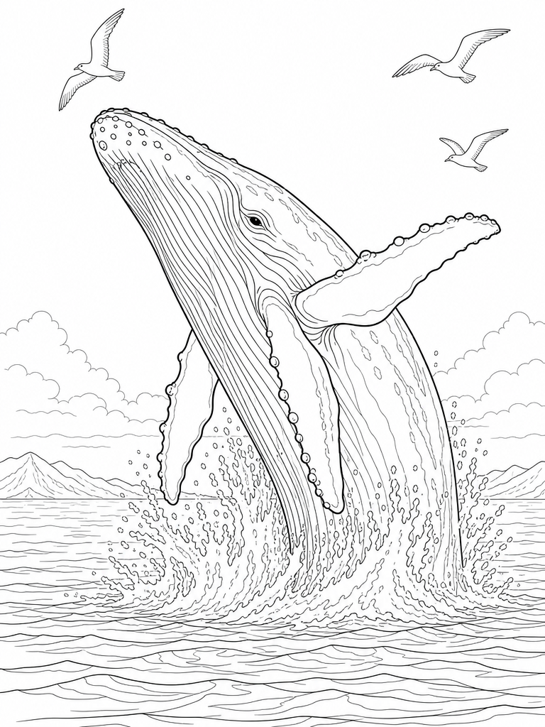 Humpback Whale coloring page