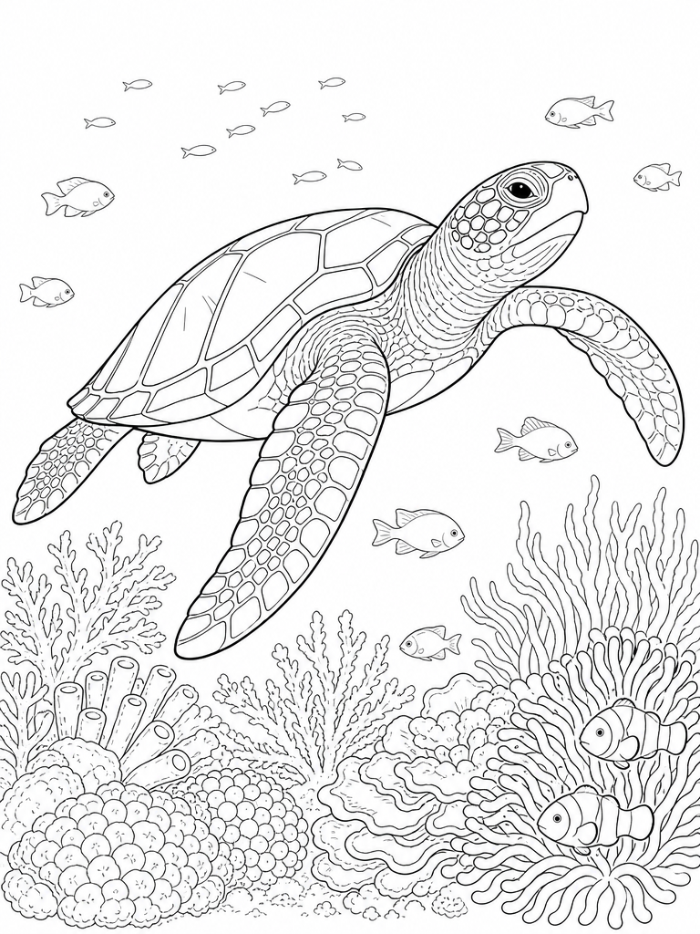 Sea Turtle coloring page